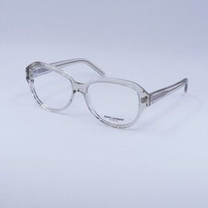 Saint Laurent SL411 004 Eyeglasses Transparent 57mm Square Frame